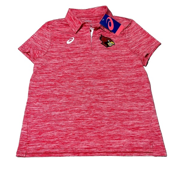 Asics Tops - Arizona Cardinals Polo Shirt Womens Medium Red Short‎ Sleeve NFL Football Asics